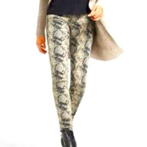 * | CAbi | snake print skinny pants. Size 4.